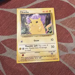 POKEMON PIKACHU CARD 58/102 JUMBO - NOT FOR PLAY USE - Promo Vg Condition - Image 1