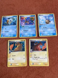 Lot of Starter Pokemon Cards Charmander Squirtle Ungraded Near Mint - Image 1
