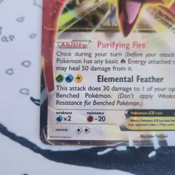 Ho-Oh EX 92/122 XY-BREAKpoint Full Art Holo English Pokemon Card - Image 3