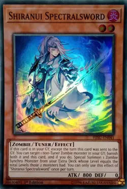 HISU-EN041 SHIRANUI SPECTRALSWORD SUPER RARE 1ST EDITION YuGiOh CARD - Image 1