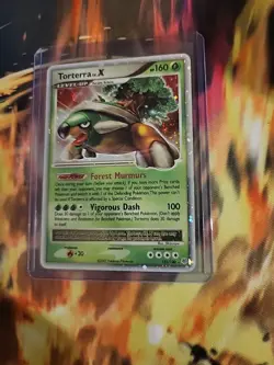 Torterra LV.X 122/130 Diamond & Pearl Ultra Rare Holo Pokemon Card LP - Image 4