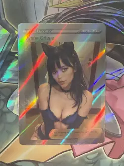 Pokemon Jenna Ortega Anime Waifu Custom DIY Trainer Art Sexy Pokemon card - Image 1