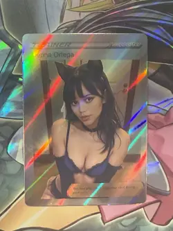 Pokemon Jenna Ortega Anime Waifu Custom DIY Trainer Art Sexy Pokemon card - Image 2