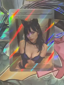 Pokemon Jenna Ortega Anime Waifu Custom DIY Trainer Art Sexy Pokemon card - Image 3