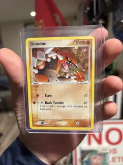 Pokemon Groudon TCG #5/106 EX Emerald Rare Holo Card 2005 - Image 1