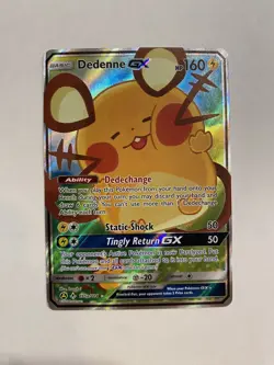 Pokemon Dedenne GX 195A/214 Alternate Art Full Art Promo Trainer Toolkit Damaged - Image 1