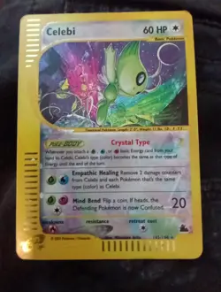 Celebi Pokemon Card Crystal Skyridge 145/144 - Image 1
