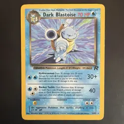 Pokemon Vintage Non Holo Rare Dark Blastoise Team Rocket 20/82 WotC - Image 1