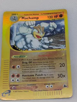 Machamp 16/144 Skyridge Reverse Holo Rare Pokemon TCG Nintendo e-reader vintage - Image 3