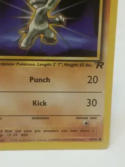 2000 vintage Machop - 59/82 Team Rocket Unlimited Common Pokemon - LP - non holo - Image 4