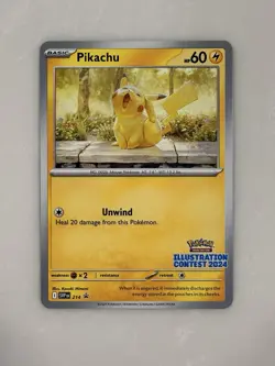 Pokemon Pikachu 214 Black Star Promo Illustration Contest 2024 Stamped - Image 1