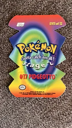 2000 Topps Pokemon TV Animation Edition Die Cut, Embossed Pidgeotto, EV11 Of 12 - Image 2
