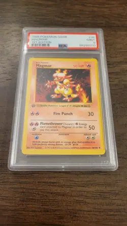 PSA 9 - Pokemon MAGMAR 36/102 - 1ST EDITION SHADOWLESS BASE SET - First MINT - Image 3