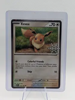 Pokemon 2025 Holiday Calendar Eevee #133 Festive Stamp Scarlet & Violet 151 - Image 1