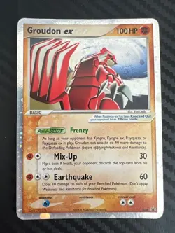 Pokemon TCG Groudon EX with SWIRL 038 2006 Black Star Promo DMG - Image 1