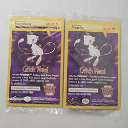 Pokemon Catch Mew! Movie Black Promos WB Stamped Pikachu & Electabuzz Sealed - Image 1