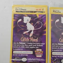 Pokemon Catch Mew! Movie Black Promos WB Stamped Pikachu & Electabuzz Sealed - Image 2
