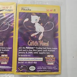 Pokemon Catch Mew! Movie Black Promos WB Stamped Pikachu & Electabuzz Sealed - Image 3