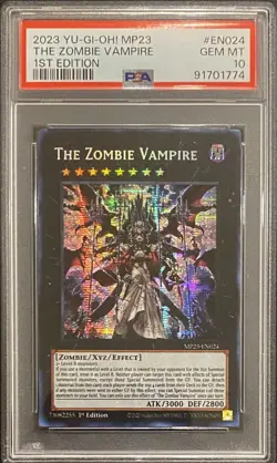 2023 PSA 10 YUGIOH DUELING HEROES MP23 1ST ED SECRET RARE ZOMBIE VAMPIRE ?? - Image 1