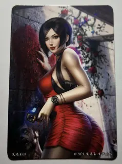 SEXY HEROINE WAIFU Ada Wong RESIDENT EVIL ACG PREMIUM HOLOFOIL CARD NM - Image 2
