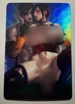 SEXY HEROINE WAIFU Leon & Ada RESIDENT EVIL ACG PREMIUM HOLOFOIL CARD NM - Image 1