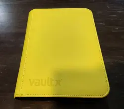 Vault X Sunrise Yellow 4-Pocket Exo-Tec Zip Binder - 160 Cards - Lightly Used - Image 1