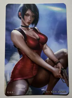 SEXY HEROINE WAIFU Ada Wong RESIDENT EVIL ACG PREMIUM HOLOFOIL CARD NM - Image 2