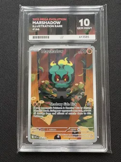 Ace Grading 10 Mega Evolution Marshadow 146/132 - Illustration Rare Pokemon Card - Image 1