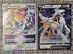 Pokemon Arceus VSTAR SWSH 307 & Arceus V SWSH 306 2-Card Lot English NM/M - Image 1