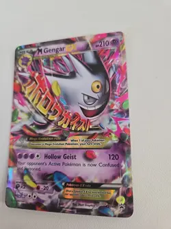 Pokemon TCG M Gengar EX XY166 Shiny Holo Black Star Promo Card - Image 2