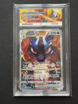 Ace Grading 9 Lucario VSTAR SWSH291 Black Star Promo Pokemon Card - Image 1