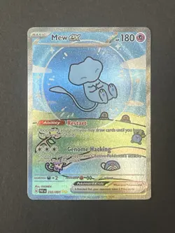 Pokemon Mew EX TCG Paldean Fates Holo Card 232/091 Special Illustration Rare NM - Image 1