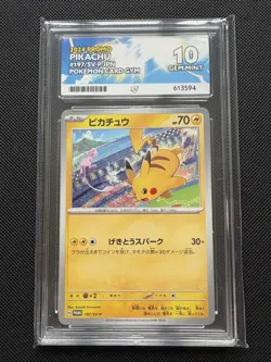 Ace Grading 10 Pikachu 197/SV-P Japanese Gym Promo Pokemon Card - Image 1