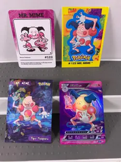 Pokemon Lot of Cards and Stickers All Mr. Mime #122 Mr. Mime Only Lot of 22 - Image 4
