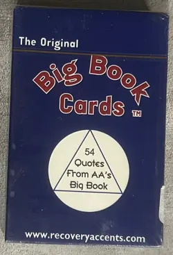 Big Book Cards AA 12 Step Recovery Program Cards Deck - Quotes Guidance AA - Image 1
