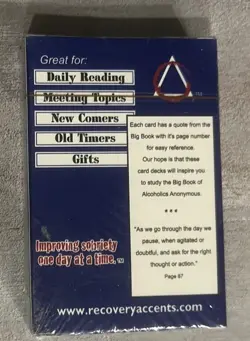 Big Book Cards AA 12 Step Recovery Program Cards Deck - Quotes Guidance AA - Image 2