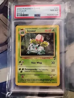 PSA 8 NM Ivysaur 44/130 Base Set 2 Pokemon Card - Image 1