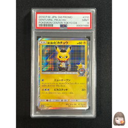 [PSA 9] Gentleman Pikachu Pokemon Card Japanese 210/SM-P Promo 2018 - Image 1