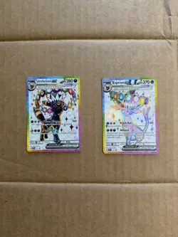 Umbreon ex SVP176 and Espeon ex SVP175 Scarlet & Violet Promo Cards - Image 1