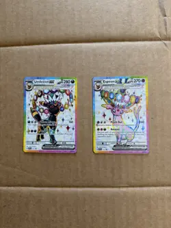Umbreon ex SVP176 and Espeon ex SVP175 Scarlet & Violet Promo Cards - Image 1
