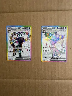 Umbreon ex SVP176 and Espeon ex SVP175 Scarlet & Violet Promo Cards - Image 1
