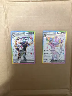 Umbreon ex SVP176 and Espeon ex SVP175 Scarlet & Violet Promo Cards #1 - Image 1