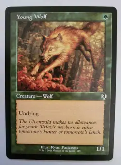 MTG - Innistrad Remastered: Young Wolf (425) - Retro Common - Near Mint - Image 1