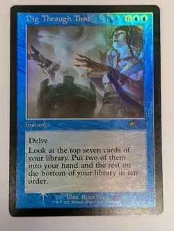 Dig Through Time (Retro Frame) WPN & Gateway Promo Foil - MTG RARE - Image 1