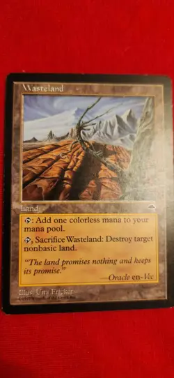 Wasteland From The Magic: The Gathering Tempest Set Released In 1997 Near Mint - Image 1