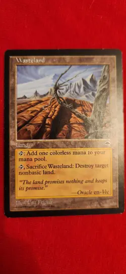 Wasteland From The Magic: The Gathering Tempest Set Released In 1997 Near Mint - Image 3