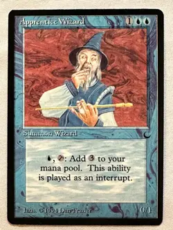 Apprentice Wizard - Magic the Gathering MTG The Dark - NM - Free Shipping! - Image 1