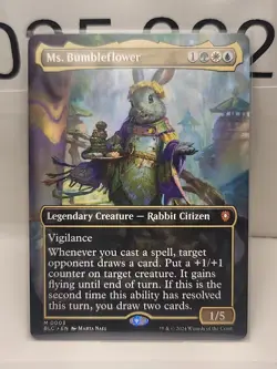 Ms. Bumbleflower Borderless, Regular, #3, NM Commander: Bloomburrow, MTG - Image 1