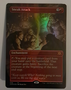 Sneak Attack Borderless Foil NM Double Masters Magic the Gathering MTG - Image 1