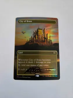 City of Brass Borderless FOIL Double Masters 2022 NM SIGNED - Image 1